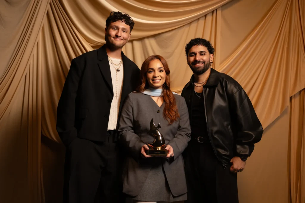 Karen Espinosa Genock Gabriel Jahdiel Roman Dove Awards Press Photo 02