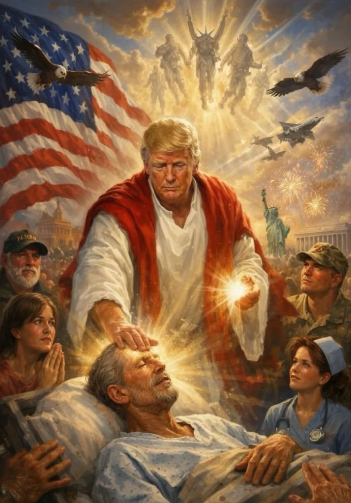 Trump, la IA y la imagen de Cristo: ¿Dónde está el límite? 3 Versión de la imagen IA publicada por Trump en Truth Social